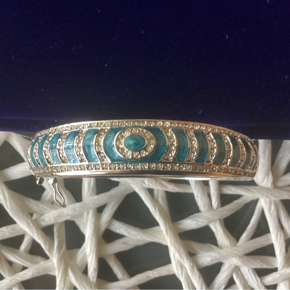 Elegant Silver and Blue Bracelet by Lauren Adam’s